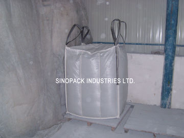 Sift-proofing 4-Panel baffle bag , Industrial 1 Tonne Bulk Bags with filler cords