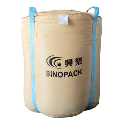 Buy Beige Circular 1 Ton Food Grade Bulk Bags FIBC With Two Handlings UV Treated online manufacture