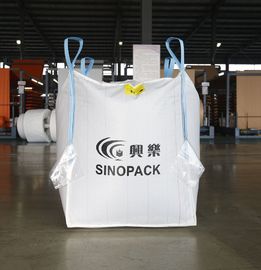 Plain Bottom 1 Tonne Bags With OHSAS 18001 Certification And Corner Lifting Loops