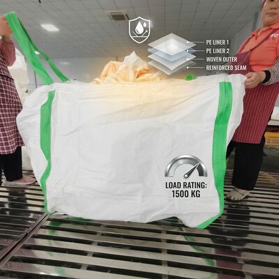 Buy Versatile Container Bags Bulk Storage Solution 1500kg Removable PE Liner System Hazardous and Non-Hazardous online manufacture
