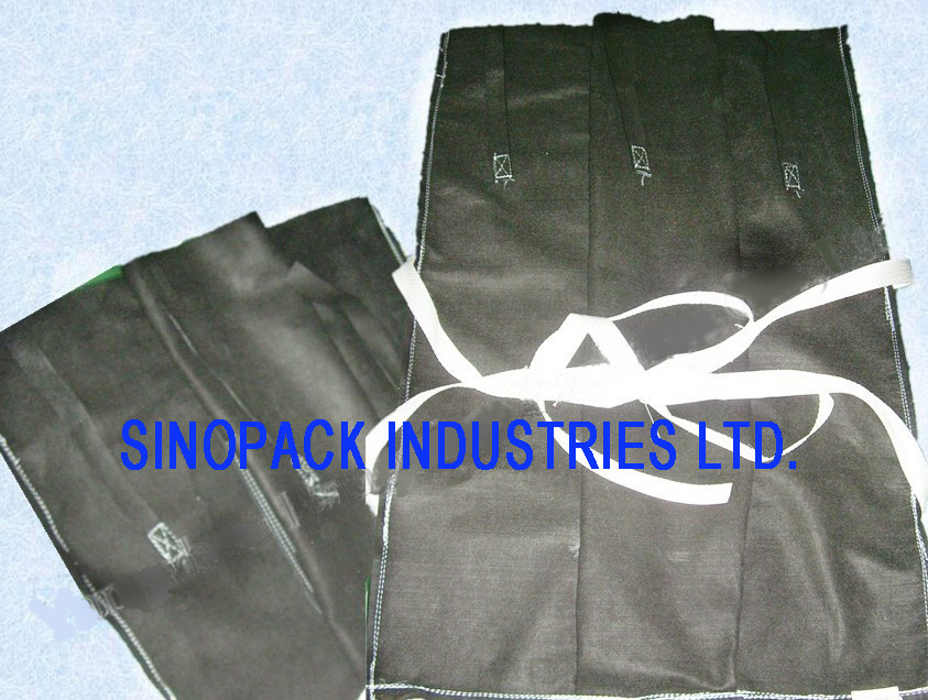 NonWoven PP Builder Pipeline Black Gravel Bulk Bag Suitable For Oil
