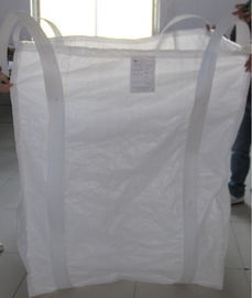 White Circular / Tubular Pellet Big Bag For Soil / Mineral / Construction