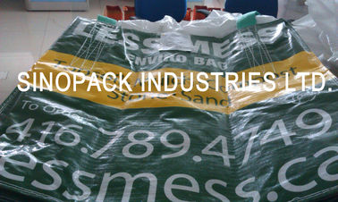 Four panel BOPP laminated bags with cross corner loops , Polypropylene Jumbo Bags